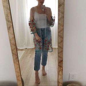 Vintage Embellished Sheer Robe